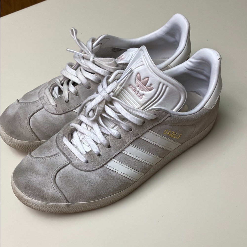 Adidas Gray and White Sneakers